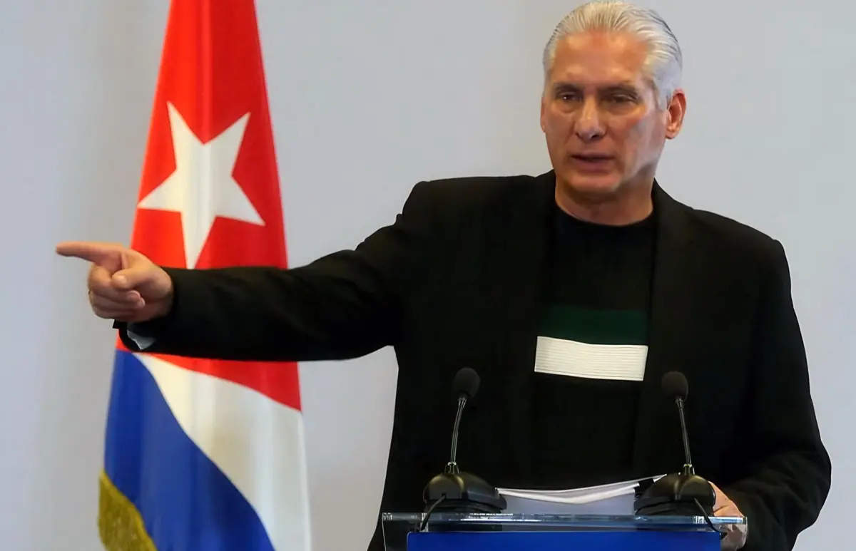 O presidente cubano Miguel Díaz-Canel