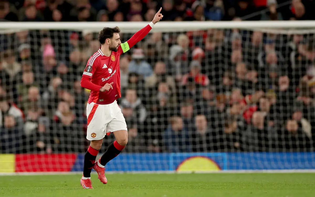 O capitão Bruno Fernandes marcou três golos