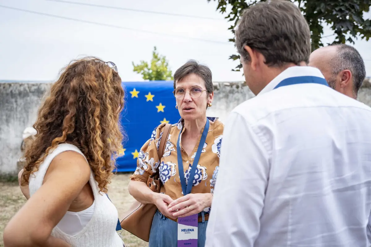 Helena Barril fotografada em agosto, durante o Summer CEmp - escola de verão da Representação da Comissão Europeia