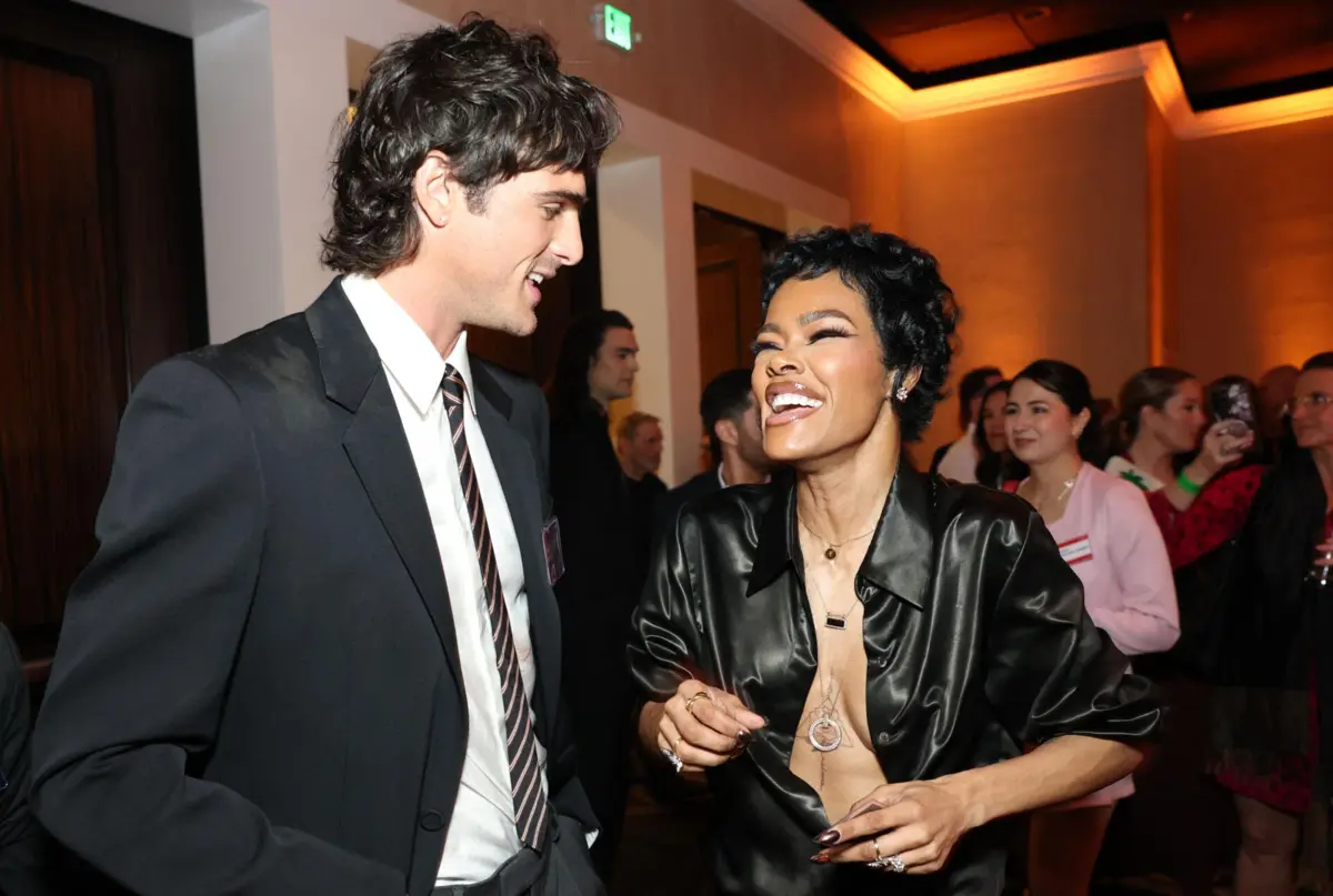 Jacob Elordi e Teyana Taylor estiveram presentes no tradicional almoço em Los Angeles, nos EUA