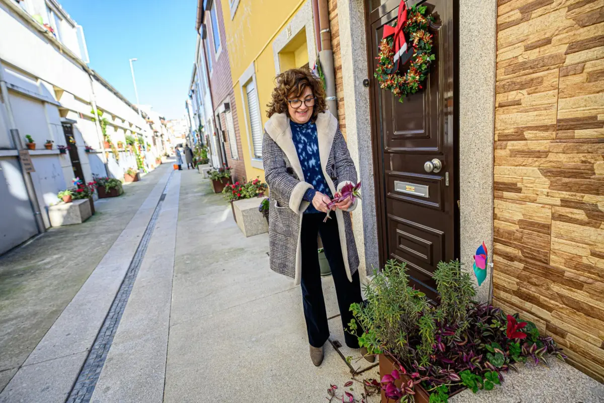 Moradores lutam para manter os vasos na Travessa das Águas, no Porto