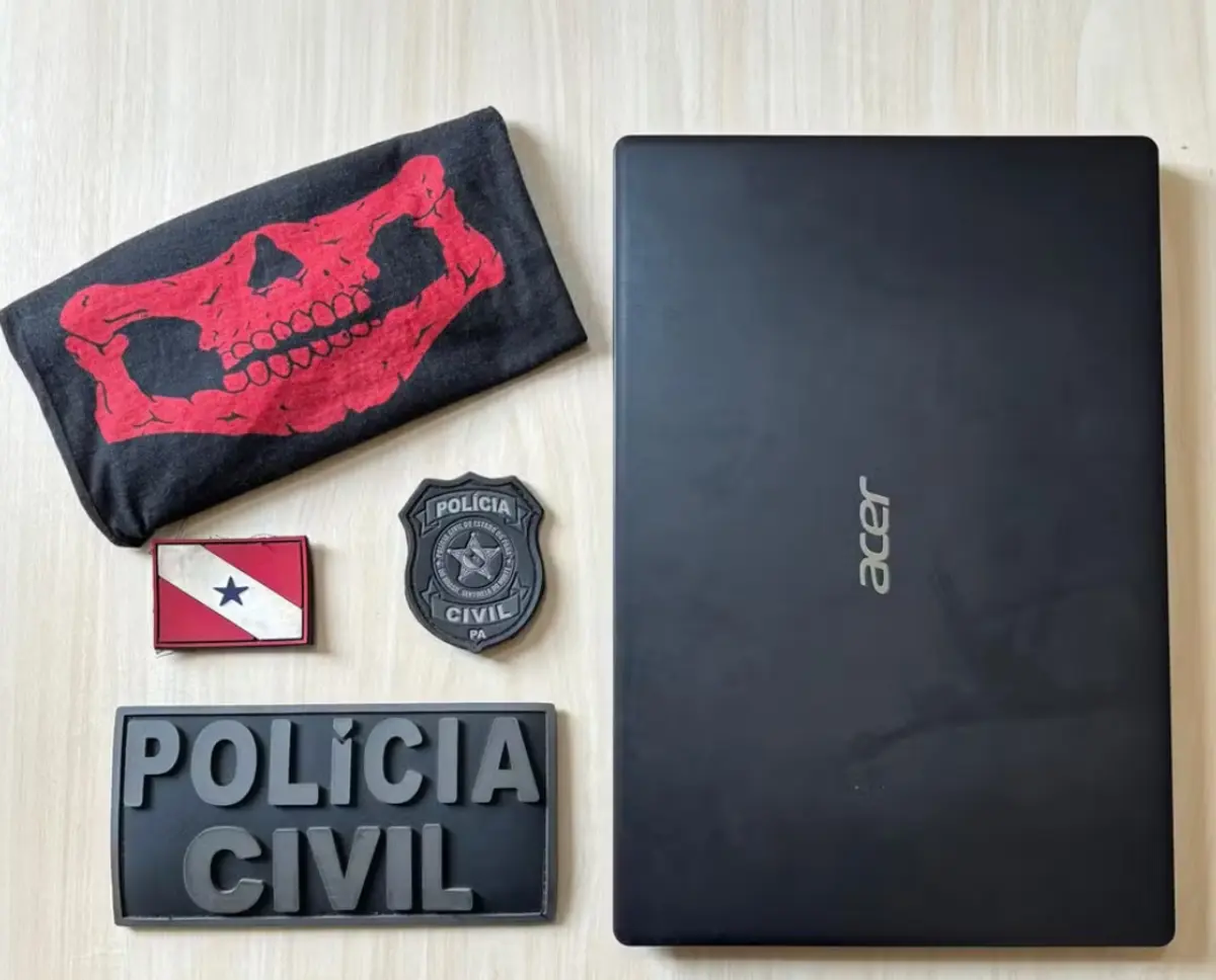 Material apreendido a suspeito de participar em ataque armado