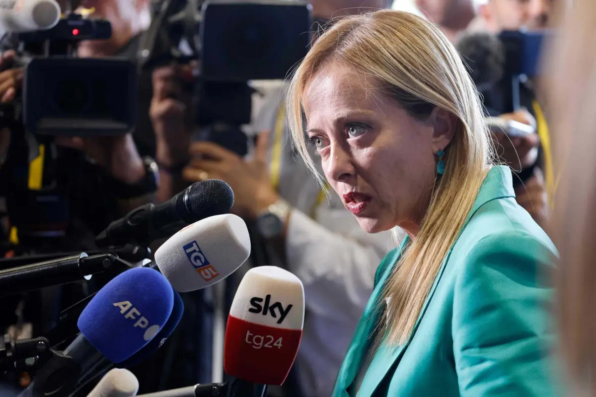 A primeira-ministra italiana Giorgia Meloni