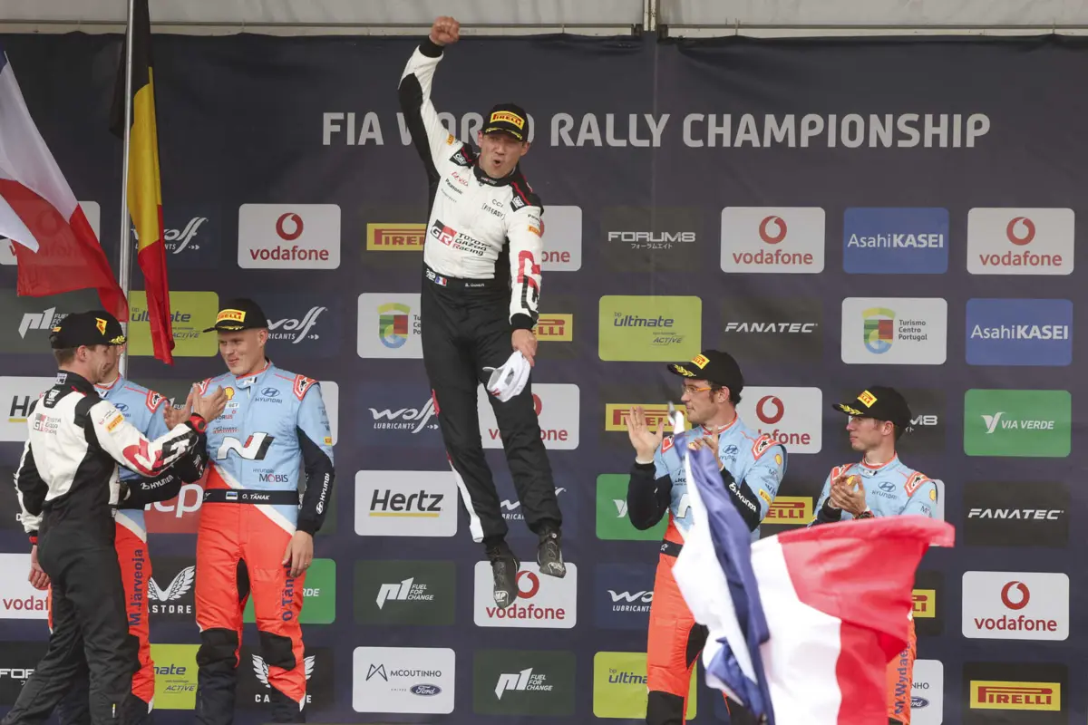 A festa de Ogier no pódio do Rali de Portugal
