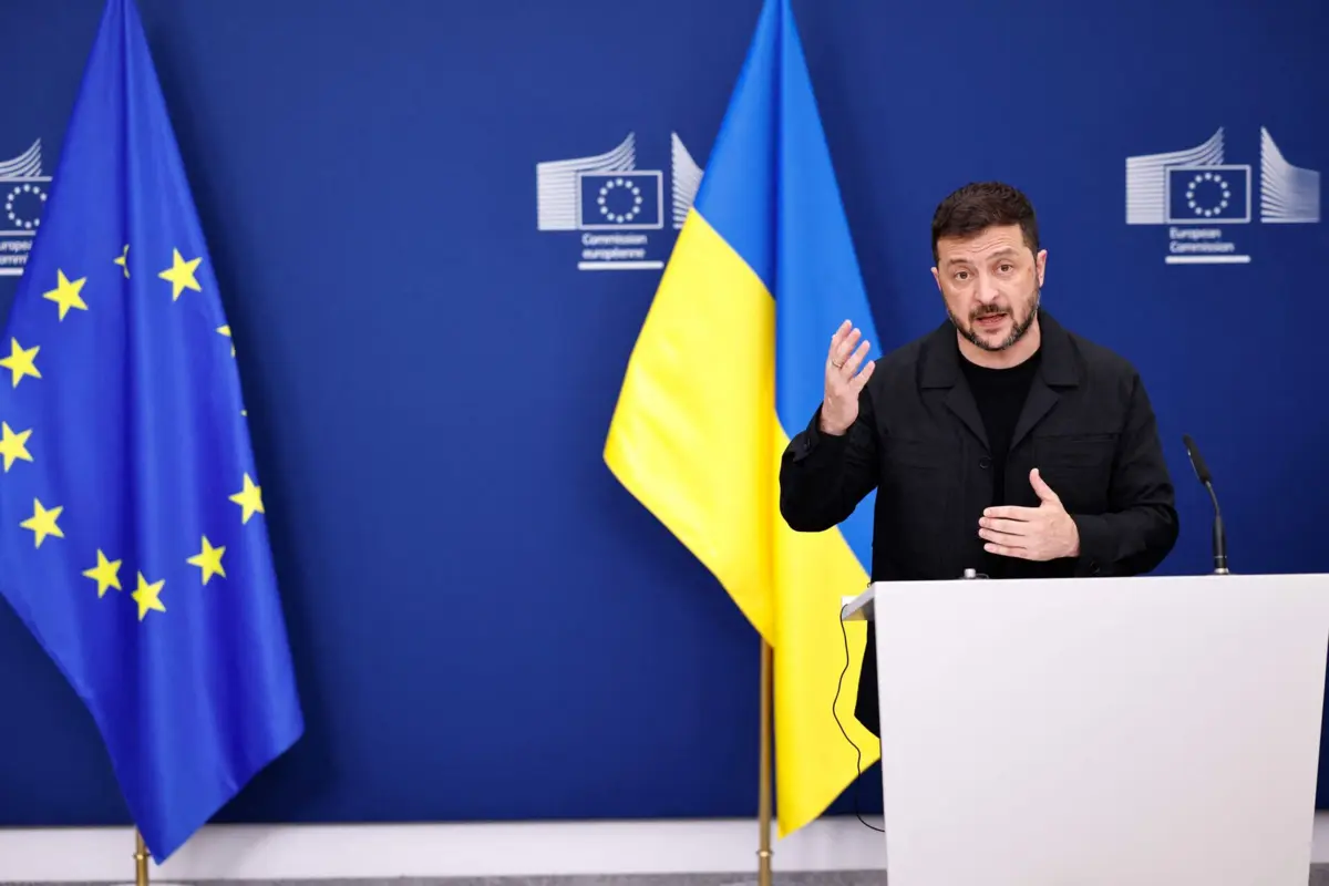 O presidente ucraniano, Volodymyr Zelensky