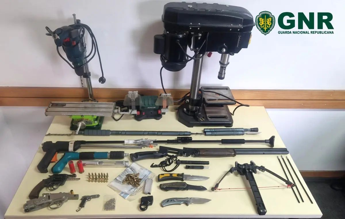 Suspeito de violência doméstica possuía um arsenal de armas