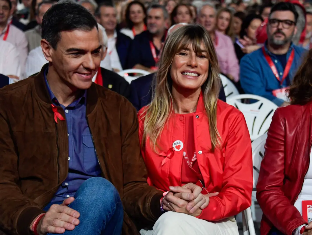 Begoña Gómez com o marido, o primeiro-ministro espanhol Pedro Sánchez