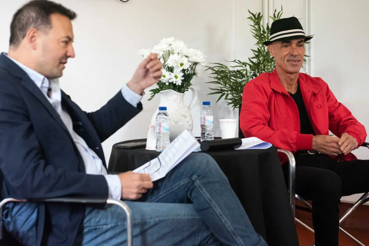 Jorge Veloso, diretor do North Festival, e o músico Paulo Praça, dos Bitch Boys e do grupo Plaza.