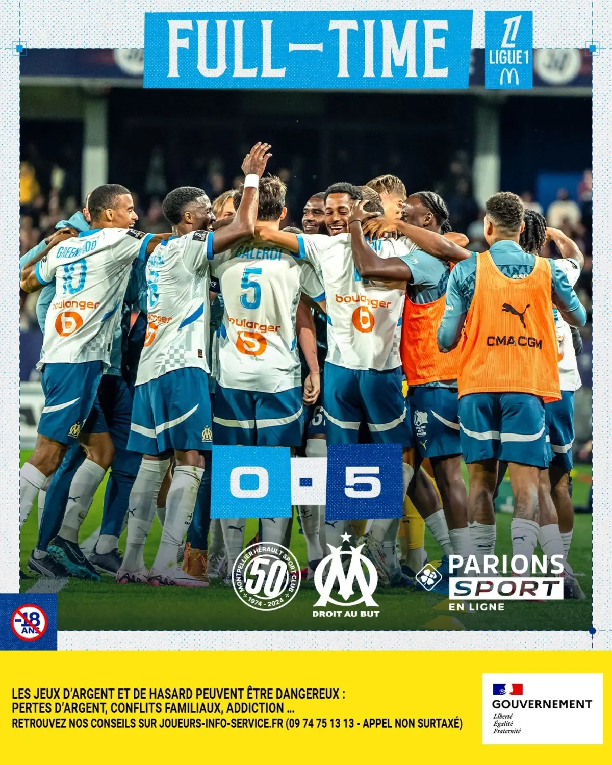 Marselha goleou o Montpellier