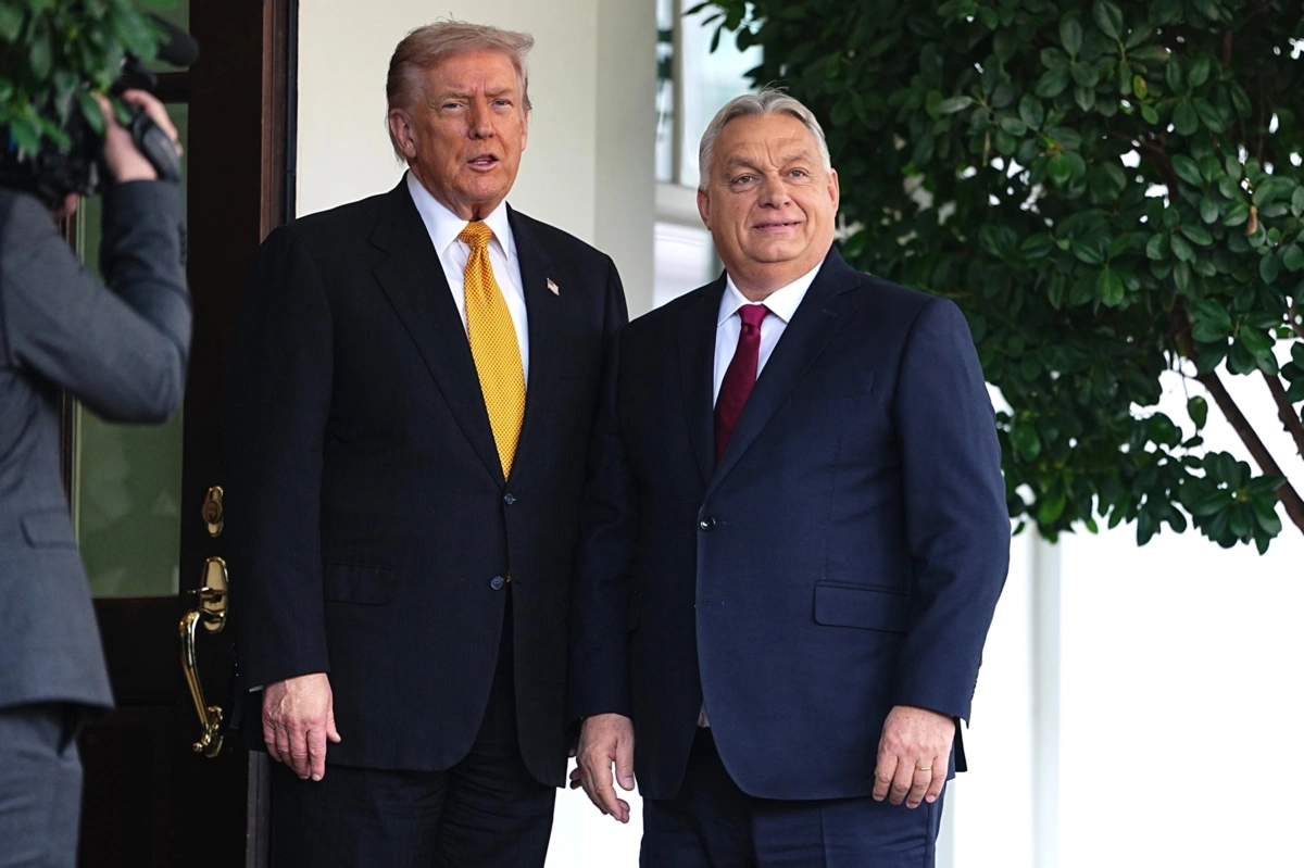 Donald Trump e Viktor Orbán na Casa Branca