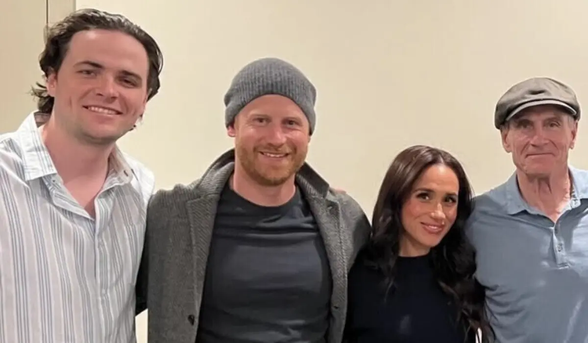 Imagem de contexto do artigo Meghan e Harry surpreendidos por James Taylor após concerto em Los Angeles