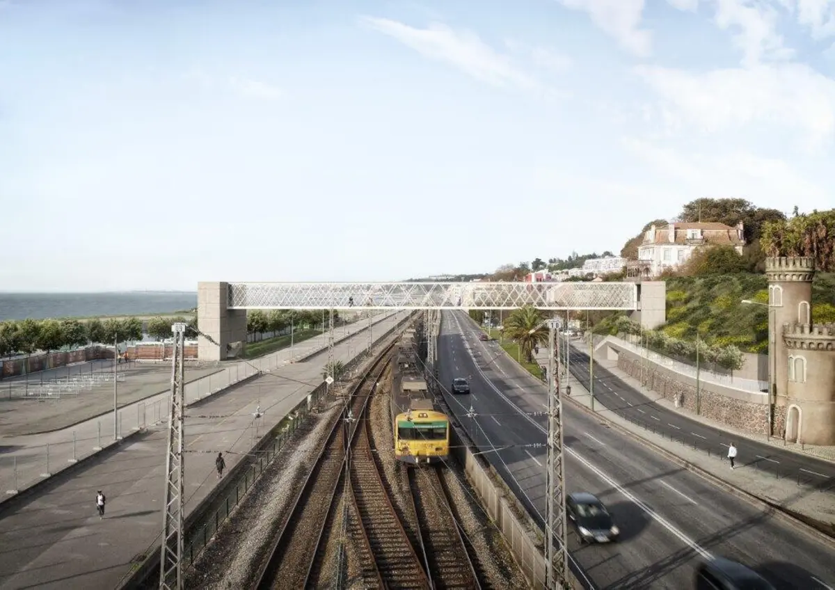 A passagem pedonal terá 68 metros de comprimentos e elevadores nas extremidades.