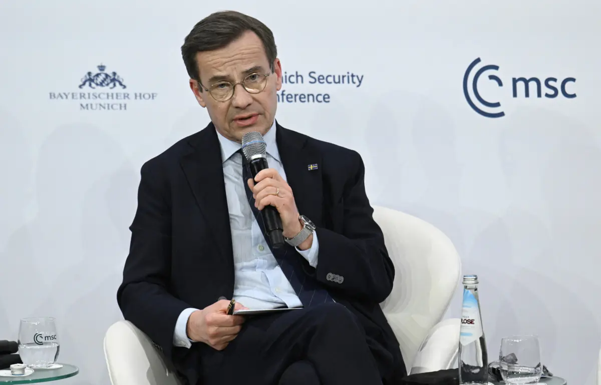 O primeiro-ministro sueco, Ulf Kristersson