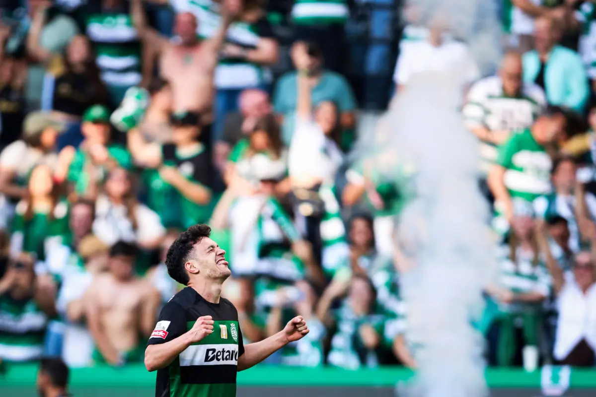 Pote marcou no último jogo do campeonato no qual o Sporting se sagrou bicampeão