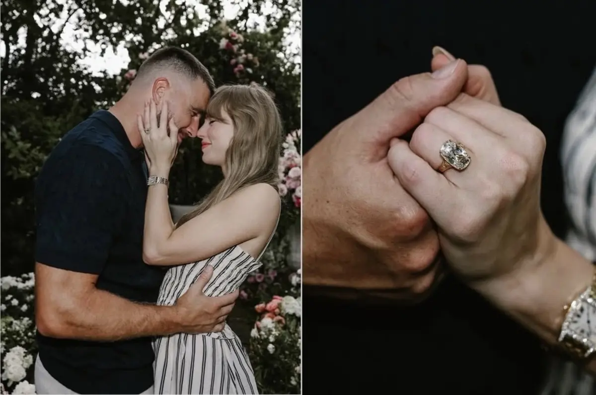 Anel de noivado de Taylor Swift foi criado por Travis Kelce em parceria com a joalheira e tem um diamante especial