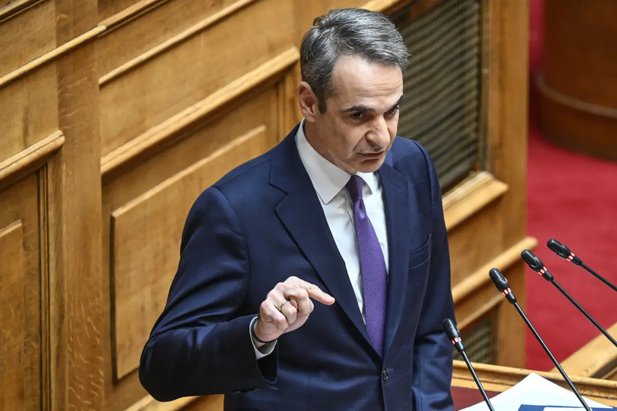 O primeiro-ministro grego, Kyriakos Mitsotakis