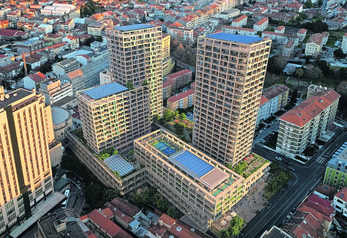 Serão construídos quatro edifícios, dos quais duas torres com 25 pisos em cada uma