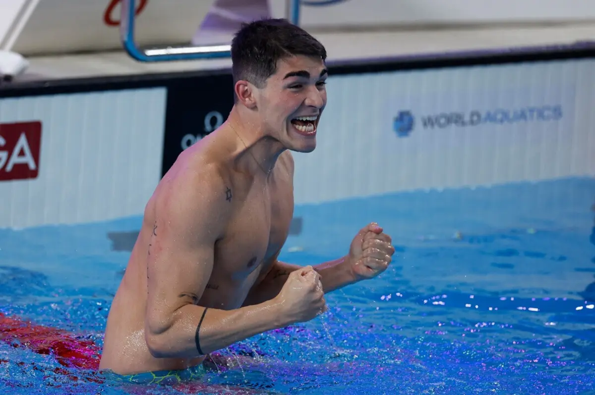 Diogo Ribeiro conquistou o ouro nos 100 metros mariposa