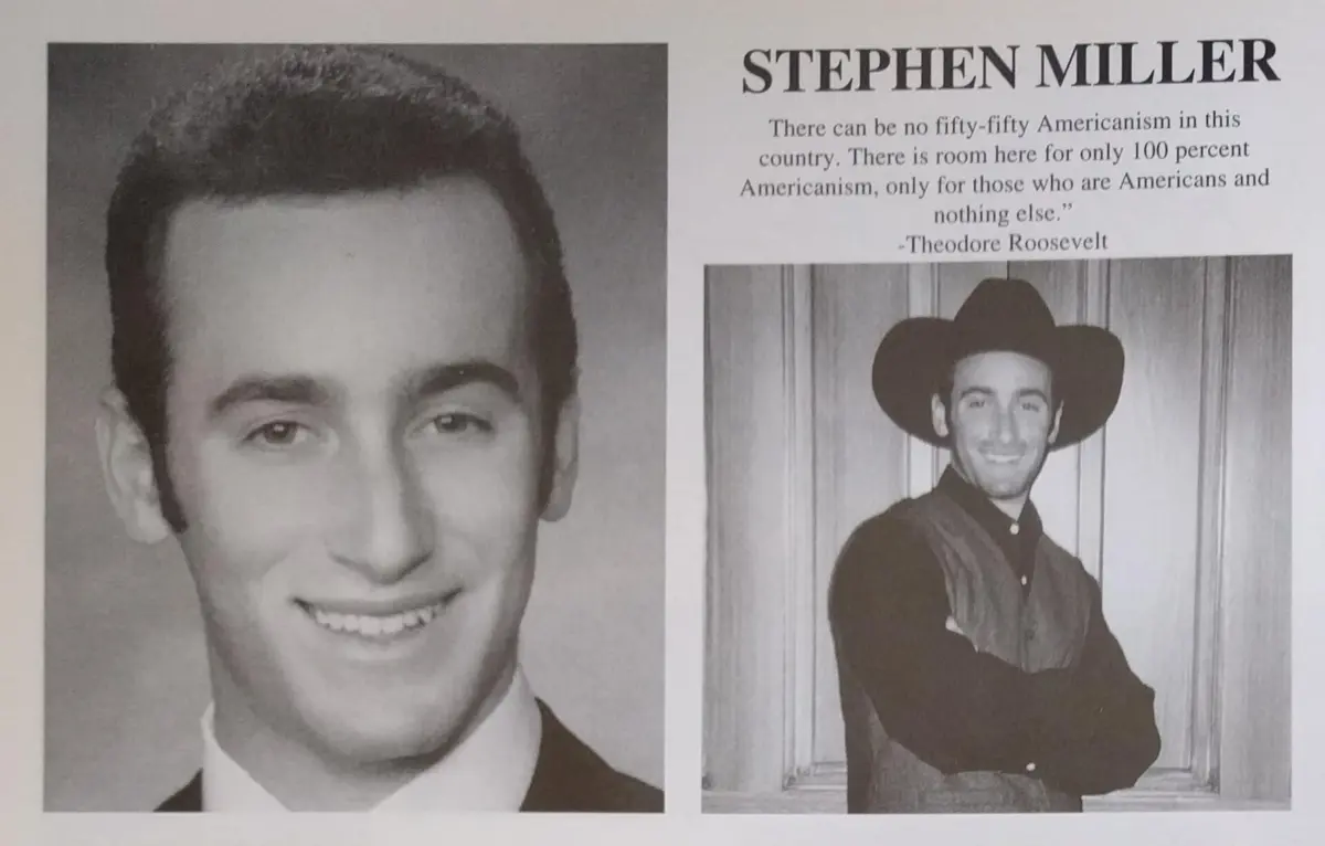 Stephen Miller defendeu "Americanismo" em anuário escolar