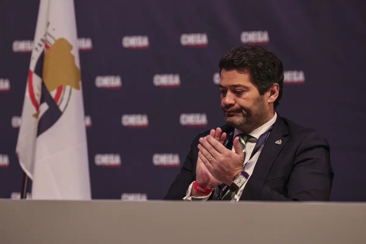 André Ventura no V Congresso, em Santarém