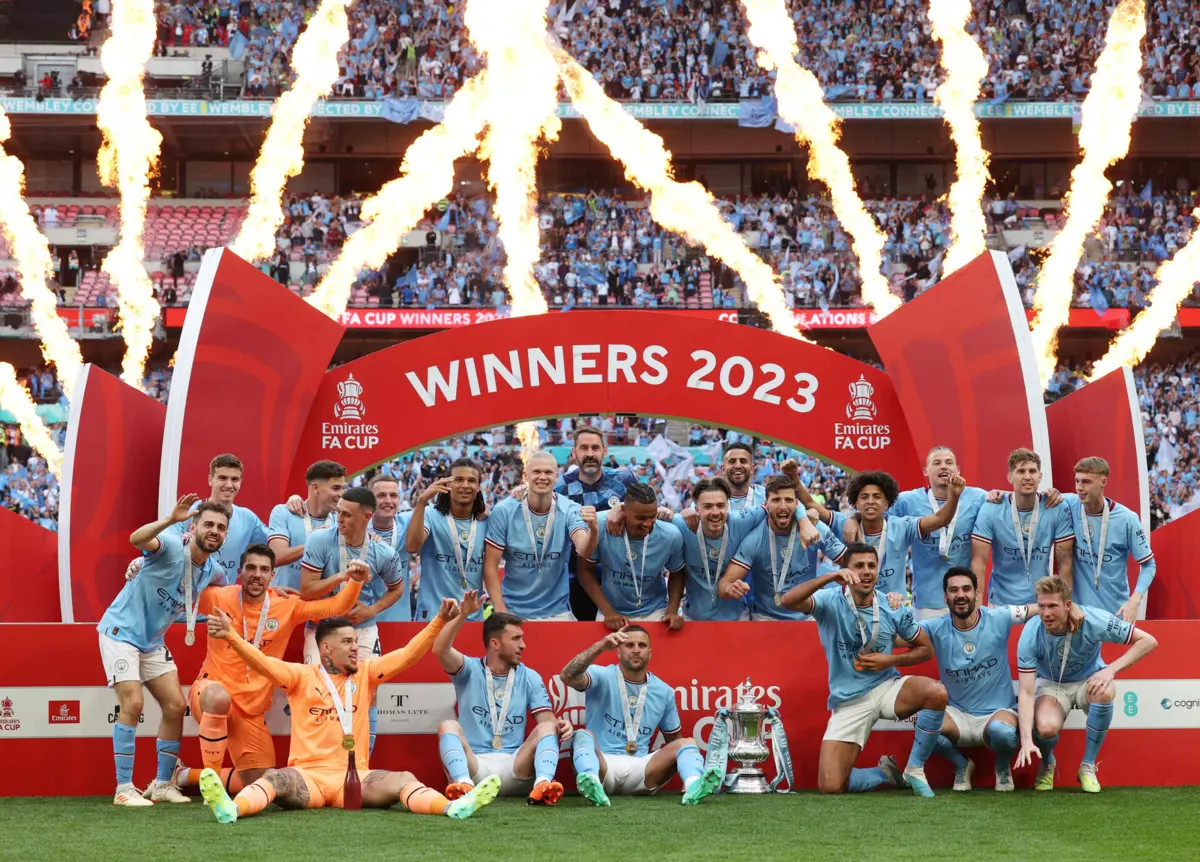 Manchester City conquistou a Taça de Inglaterra, na época passada