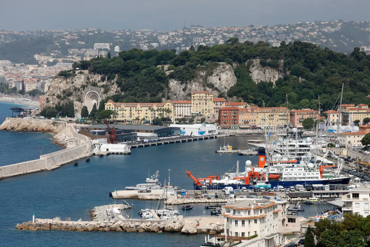 Porto de Nice, em França, onde decorre a terceira Conferência das Nações Unidas sobre o Oceano