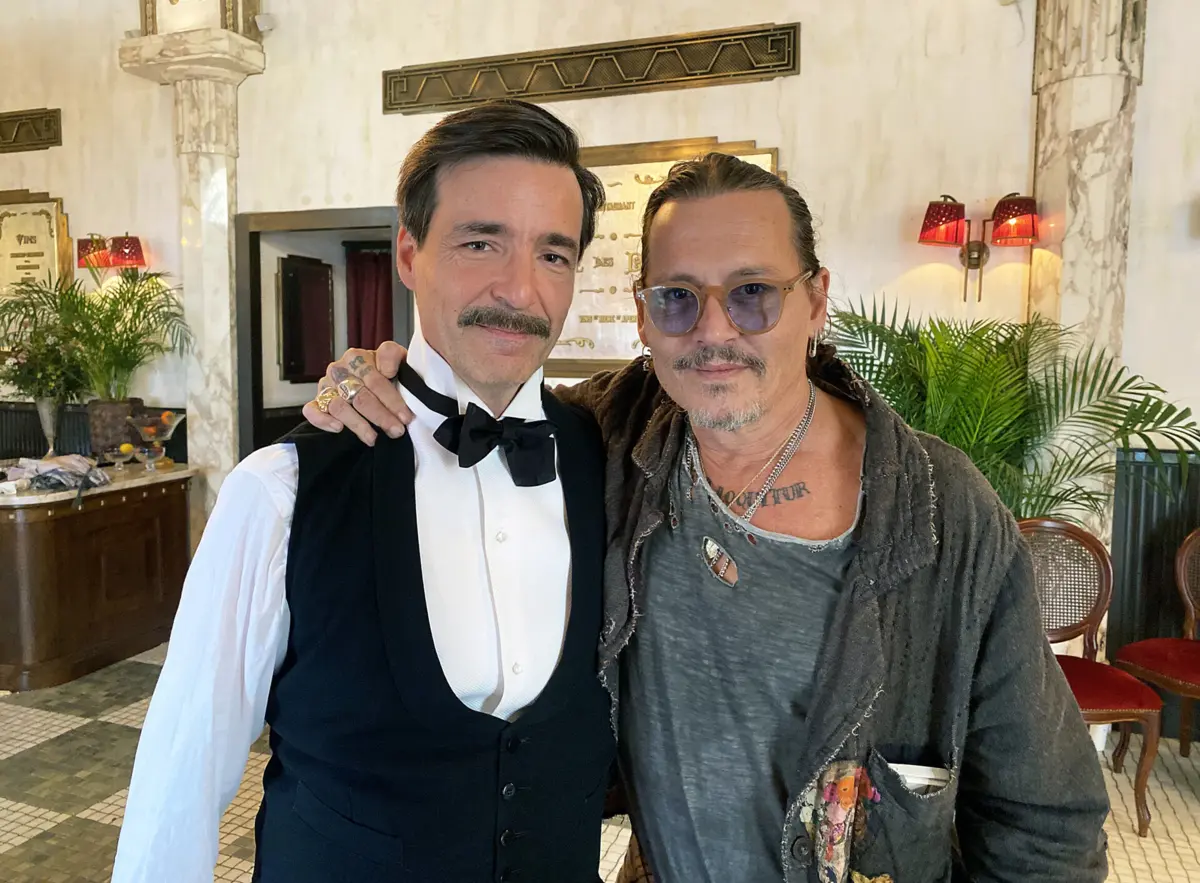 Hugo Nicolau com Johnny Depp