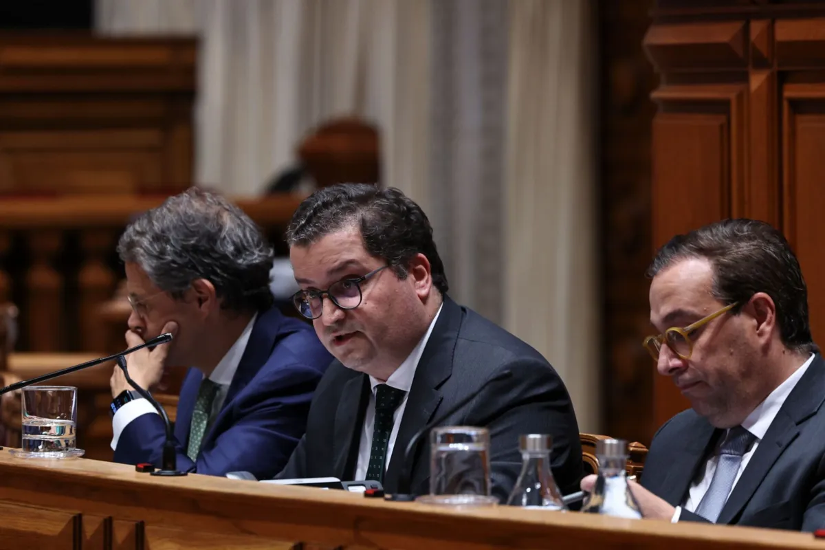 O ministro de Estado e das Finanças, Joaquim Miranda Sarmento