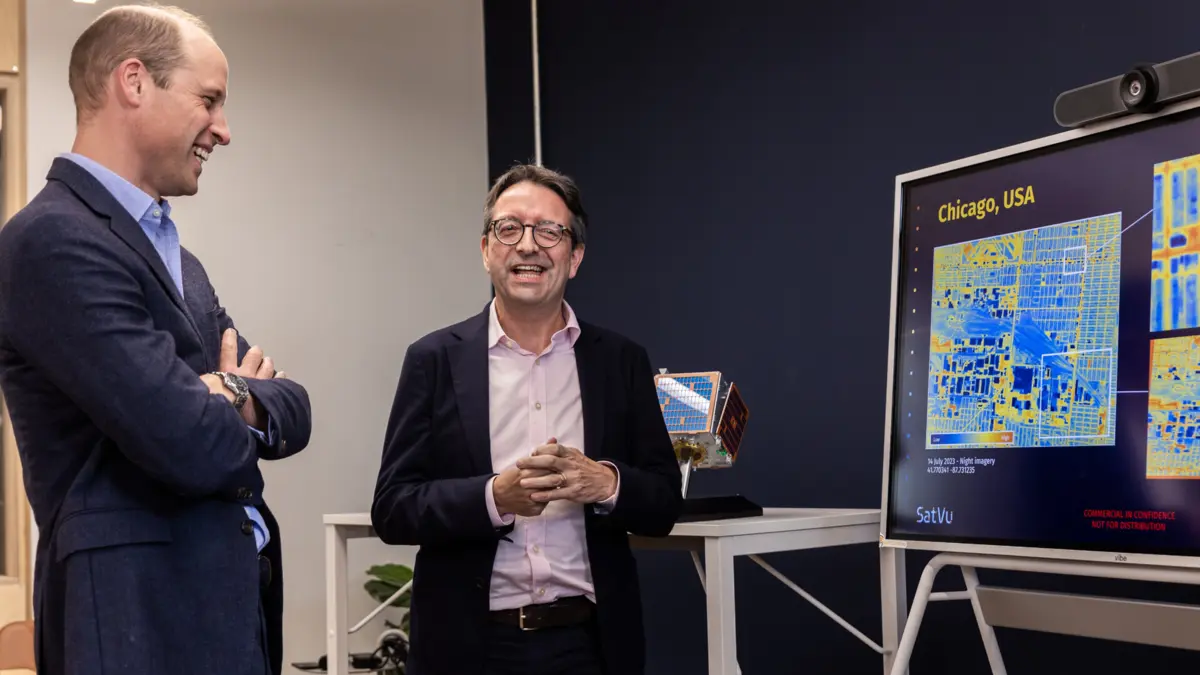 SatVu mostrou potencialidades do HotSat-1 ao príncipe William