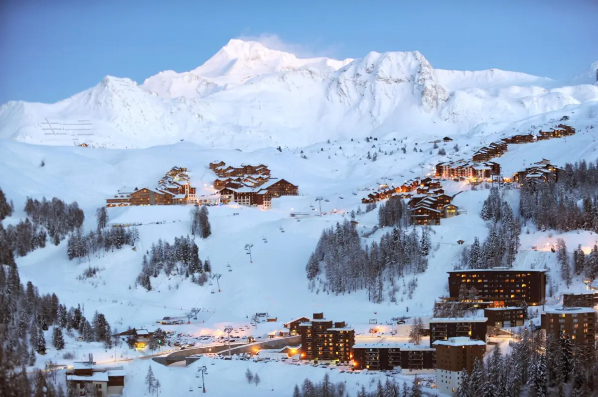 Resort de esqui La Plagne, em França