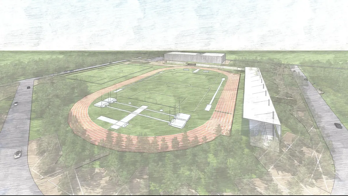 Imagem do futuro complexo desportivo