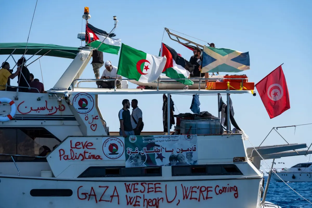 A Flotilha Global Sumud está na sua etapa final em direção à Faixa de Gaza para desafiar o bloqueio israelita ao enclave