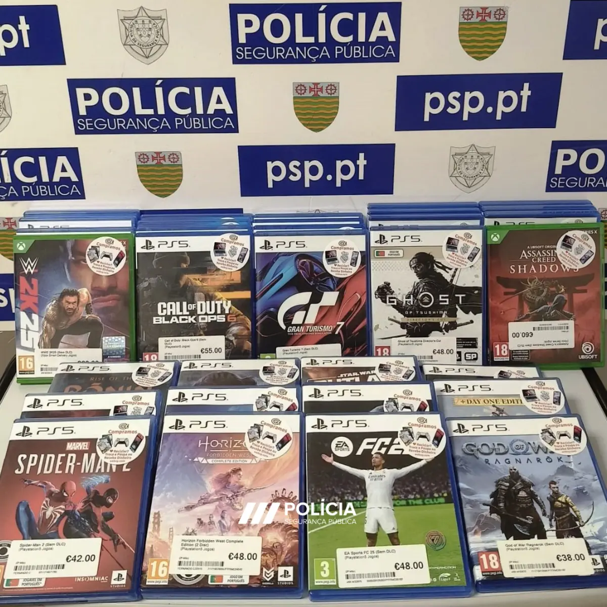 Policia recuperou 35 jogos furtados