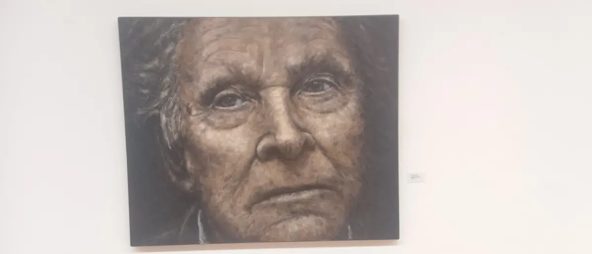 Retrato de Eugénio de Andrade incluído na exposição