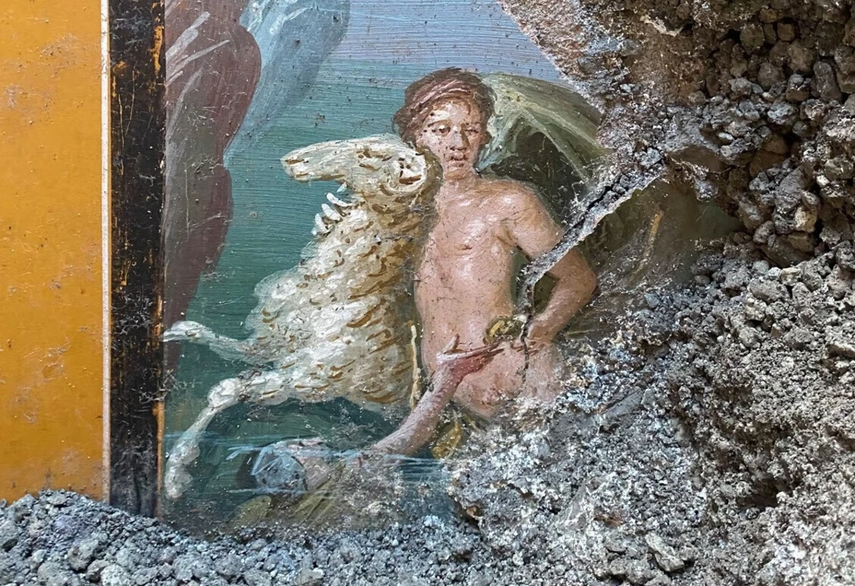 Imagem de contexto do artigo Encontrado fresco de irmãos mitológicos gregos em Pompeia