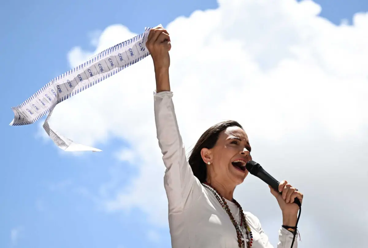 Maria Corina Machado, líder da oposição na Venezuela