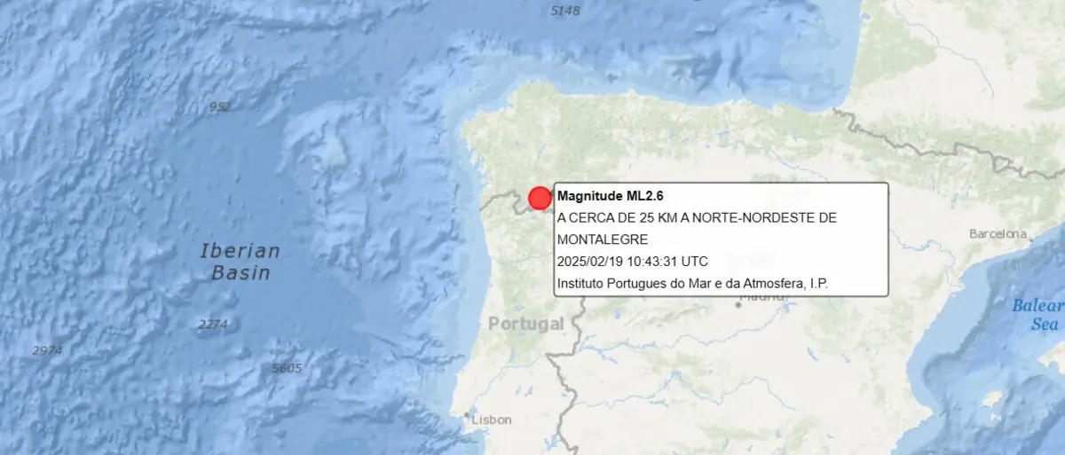 Imagem de contexto do artigo Sismo de magnitude 2,6 registado em Montalegre