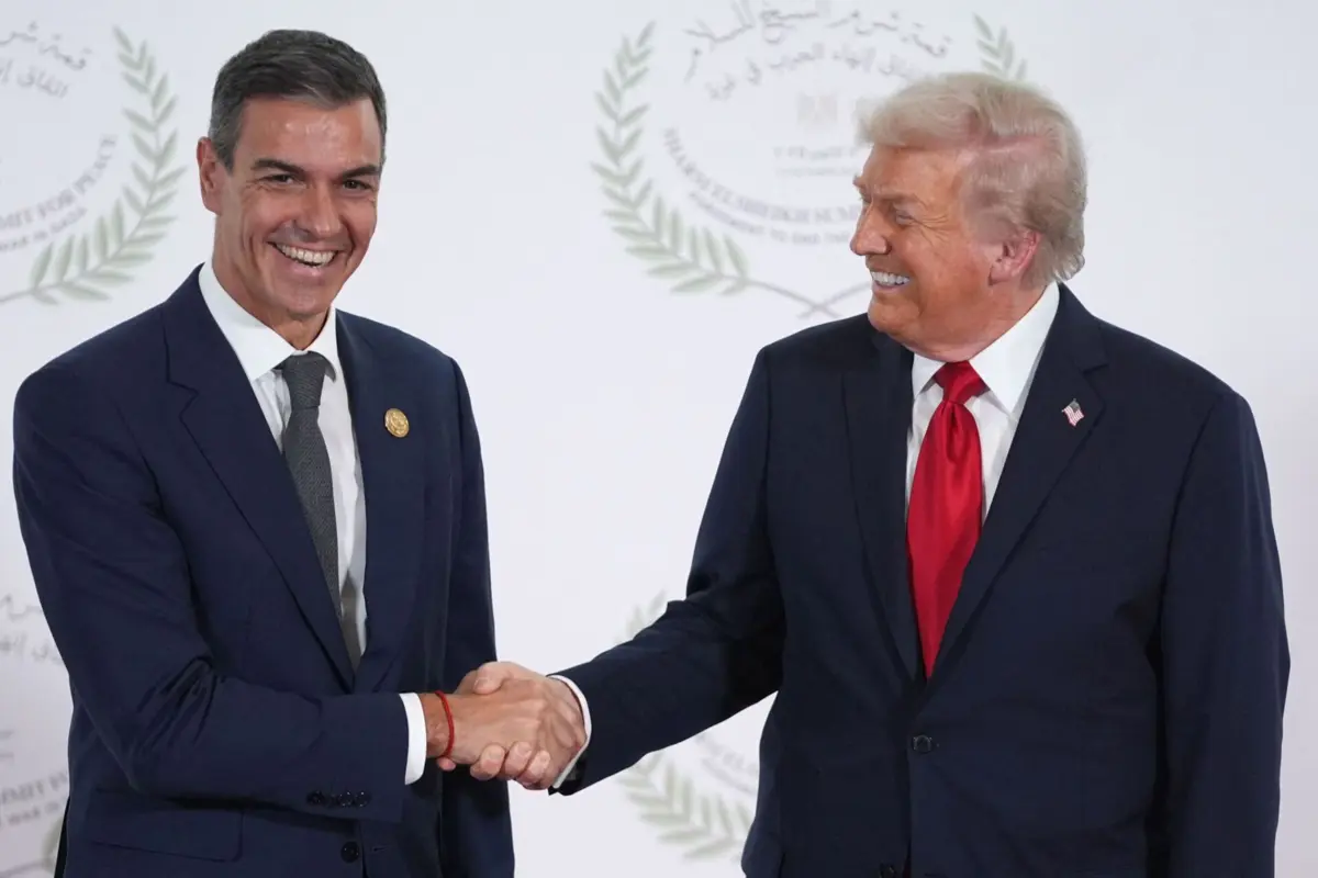 O primeiro-ministro espanhol Pedro Sánchez e o presidente norte-americano Donald Trump