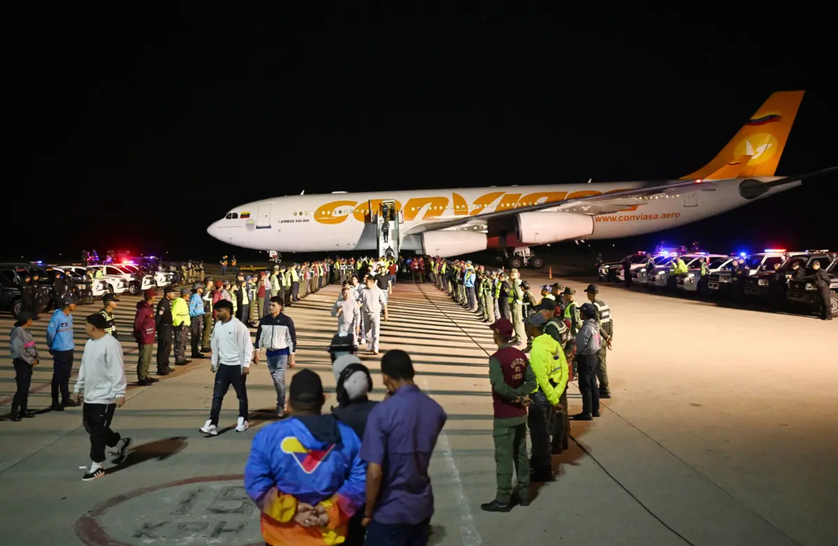 Este é o quarto voo que transporta venezuelanos deportados dos Estados Unidos