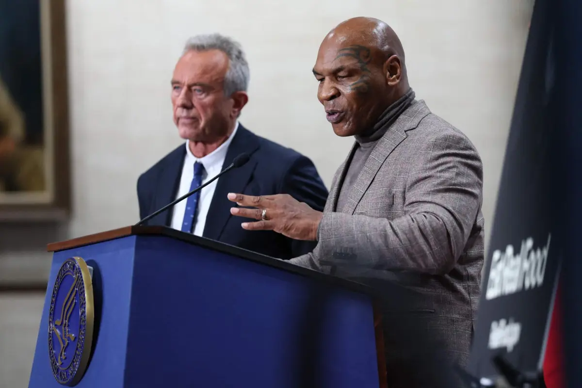 Tyson na apresentação da campanha