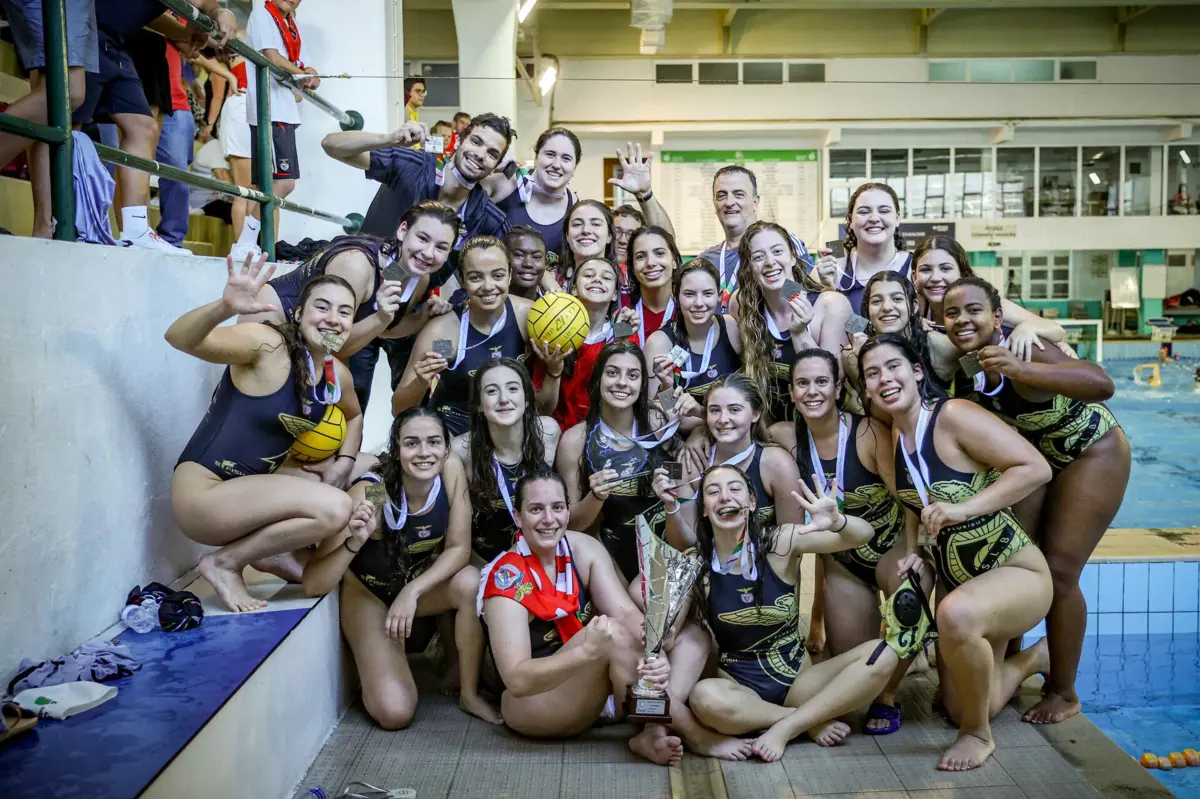 Benfica sagrou-se pentacampeão do campeonato feminino de pólo aquático