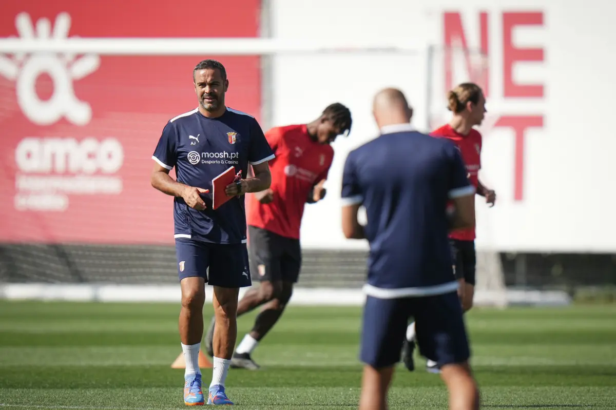 Treino do Braga antes do jogo com o Panathinaikos