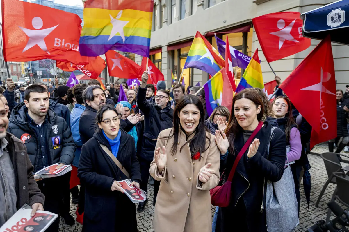 Mariana rodeou-se de figuras conhecidas, como Marisa Matias (na foto) e Catarina Martins