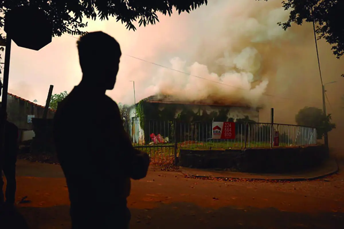 O concelho de Gondomar, onde ardeu esta casa, foi um dos afetados pelos fogos de setembro