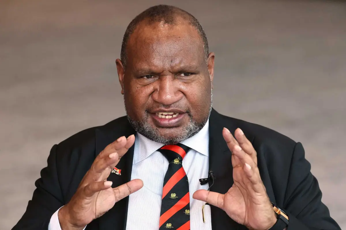 O primeiro-ministro da Papua Nova Guiné, James Marape