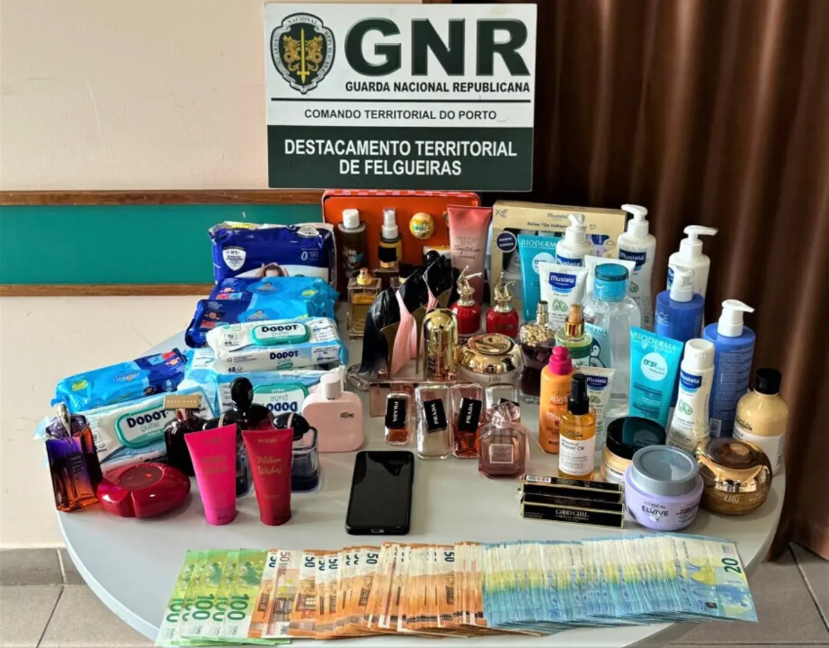 GNR apreendeu diversos artigos furtados.