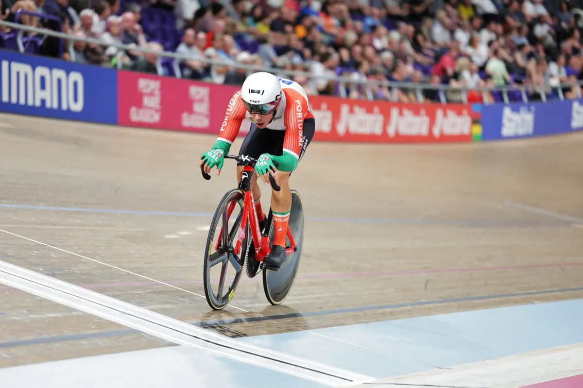 Iúri Leitão no Campeonato da Europa de ciclismo de pista