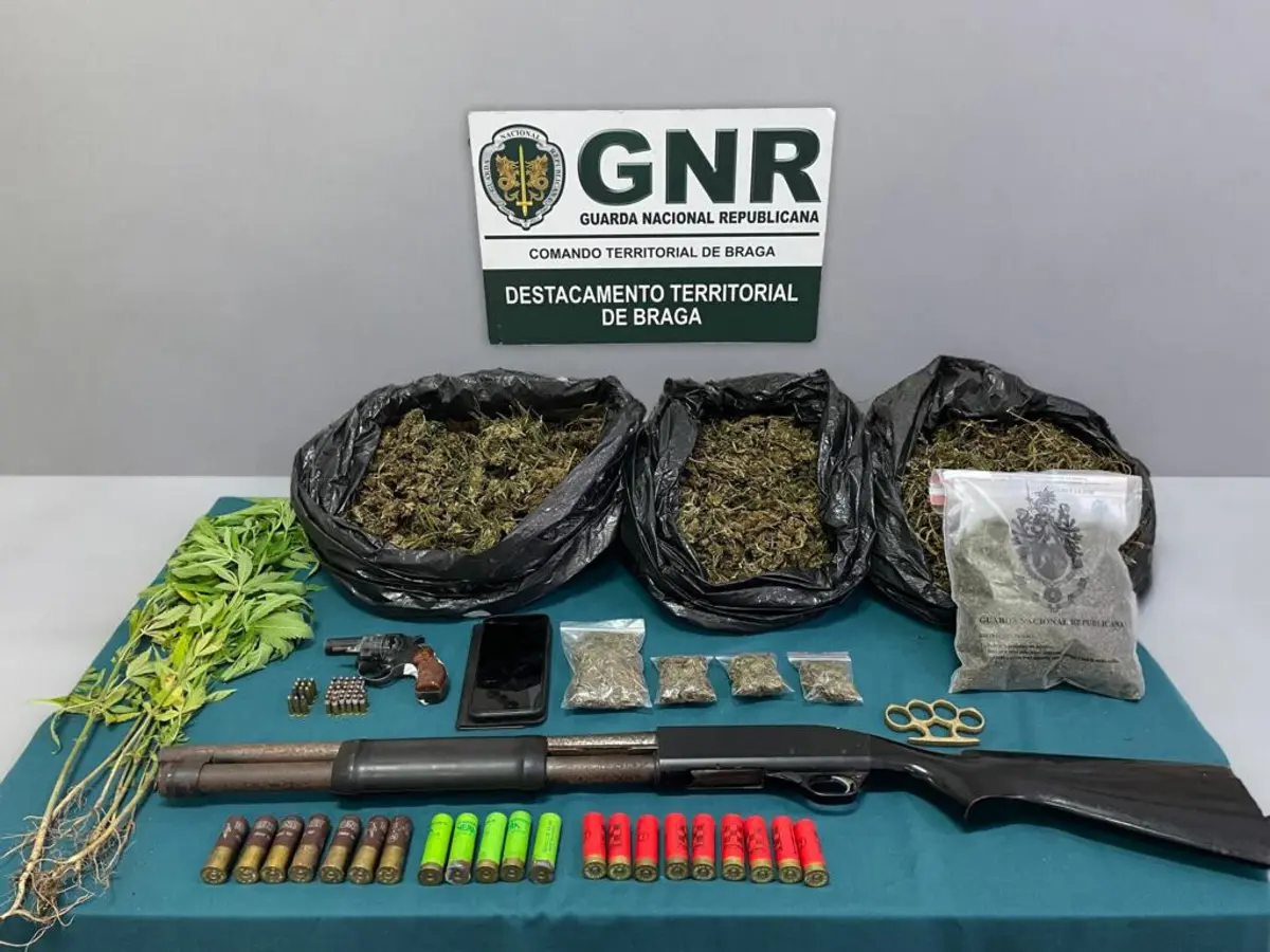 GNR exibiu canábis e arma apreendidas