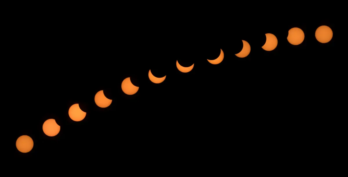 Imagem de contexto do artigo Primeiro eclipse solar parcial deste ano vai ser visível no sábado em Portugal