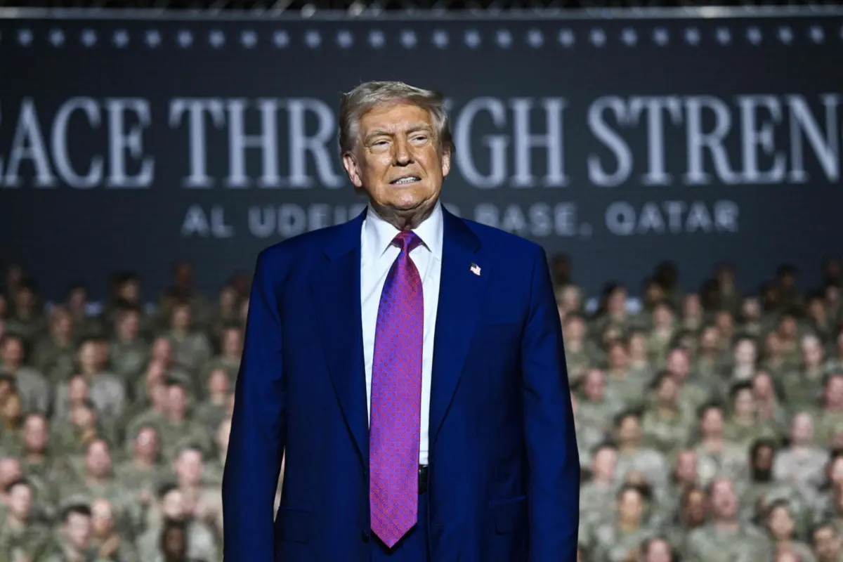 Imagem de contexto do artigo Trump alega destruição de centrais nucleares iranianas e critica jornalistas